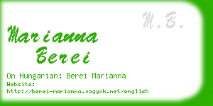 marianna berei business card